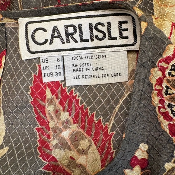 Carlisle Floral Long Sleeve Blouse - Green and Cream - Picture 6 of 6